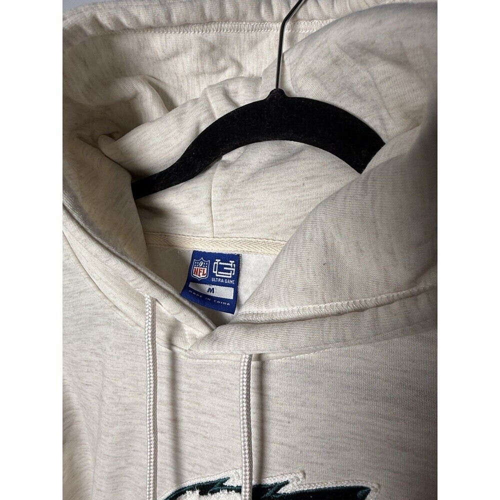 Philadelphia Eagles Hoodie Men’s Med Heather Gray Logo Pullover Sweatshirt NWT - Picture 6 of 11